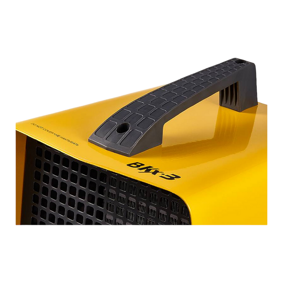 Pistol de căldură Ballu BKX-3, 2000W, Galben, 2 image