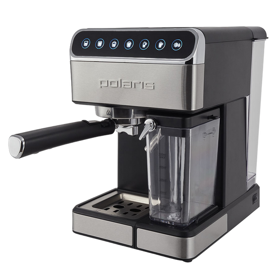 Cafetiera manuala Polaris PCM 1535E Adore Cappuccino, 1400W, Argintiu, 4 image