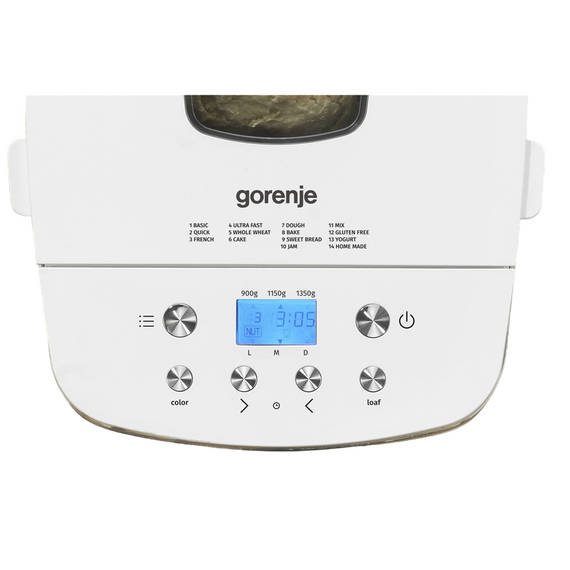 Mașină de pâine Gorenje BM1350W, Alb, 5 image