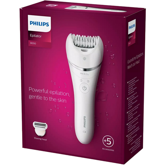 Epilator PHILIPS BRE710/00, Alb, 8 image