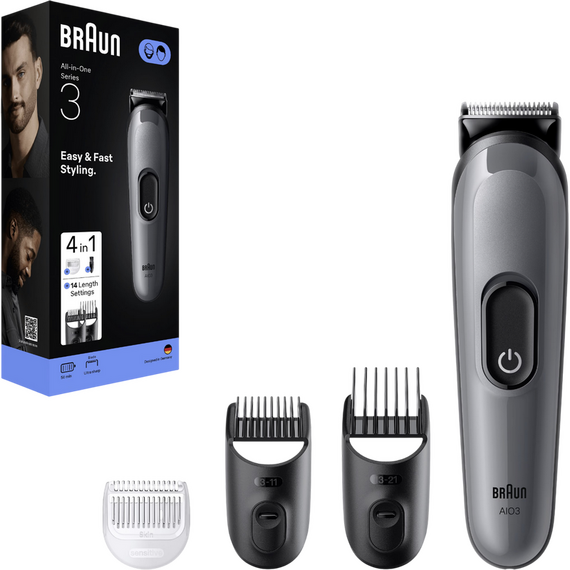 Trimmer pentru bărbați Braun AIO3500, Gri, 2 image