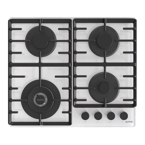 Plită pe gaz Gorenje GTW 642 SYW, Alb