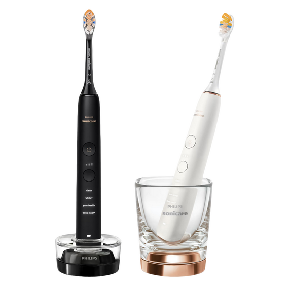 Periuța de dinți electrică sonică Philips HX9914/69, Negru | Aur Roz