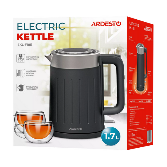 Fierbător electric Ardesto EKL-F18B, Negru, 3 image