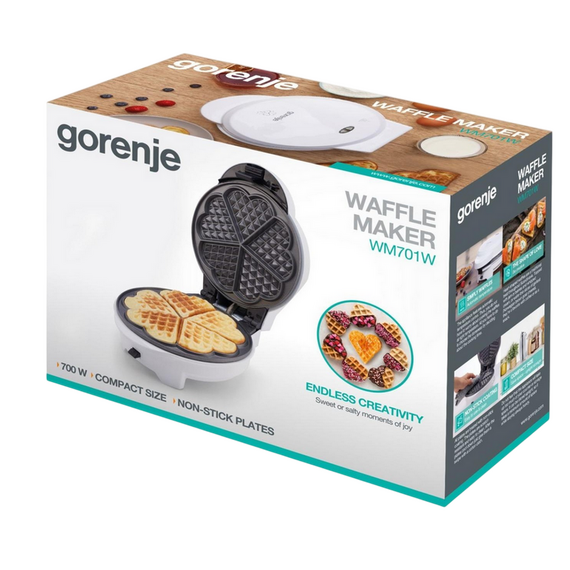 Aparat pentru vafe Gorenje WM701W, Alb, 3 image