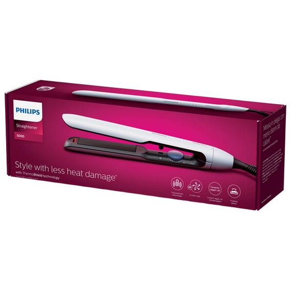 Placă de îndreptat părul Philips BHS520/00, Albastru deschis, 2 image