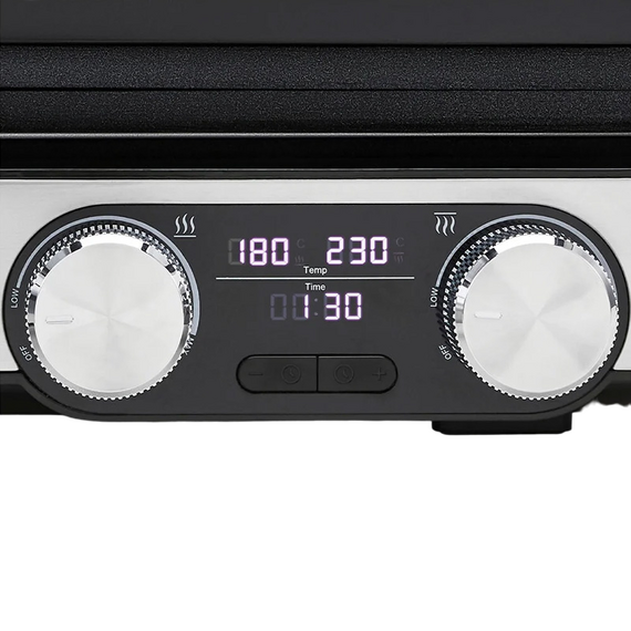 Grătar electric Polaris PGP2302D, 2000W, Argintiu, 2 image