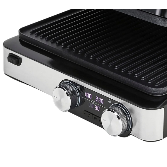 Grătar electric Polaris PGP2302D, 2000W, Argintiu, 6 image