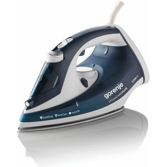 Fier de călcat Gorenje OptiGlide+ SIH2200TQC, 2200W, Albastru, 4 image