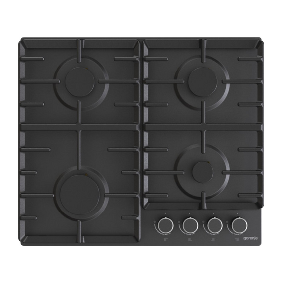 Plită pe gaz Gorenje G 642 AB, Negru