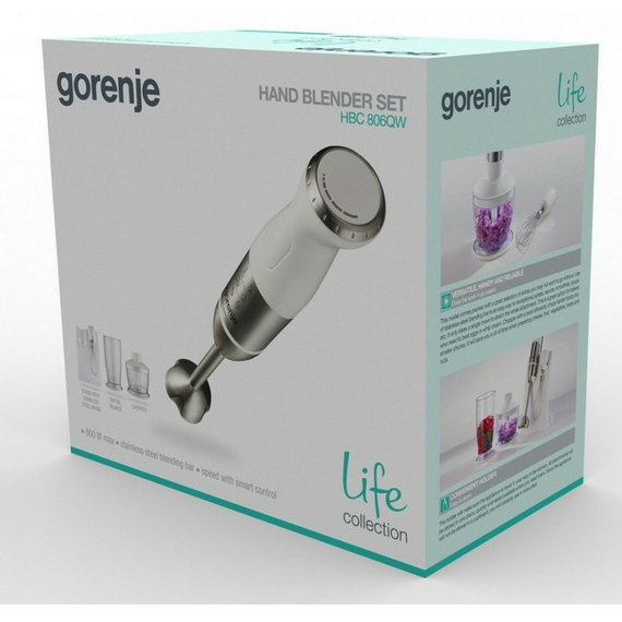 Blender de mână Gorenje Life collection HBC806QW, Alb, 2 image