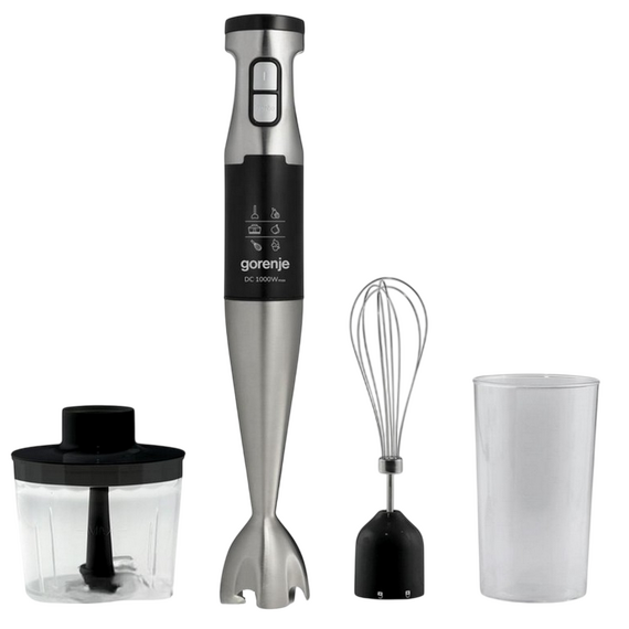 Blender de mână Gorenje HBX1000E, Oțel Inoxidabil | Negru