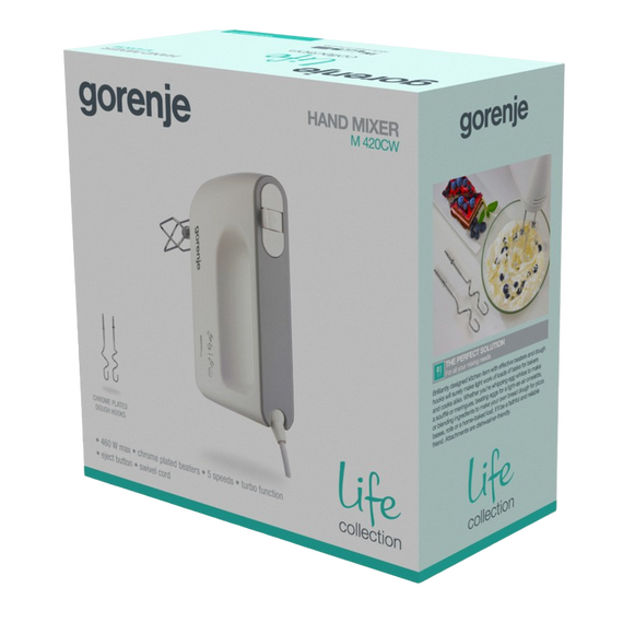Mixer Manual Gorenje M420CW, Alb, 3 image