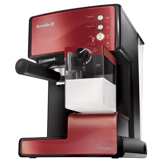 Cafetiera manuala Breville Prima Latte VCF046X-DIM, 1050W, Roșu, 3 image
