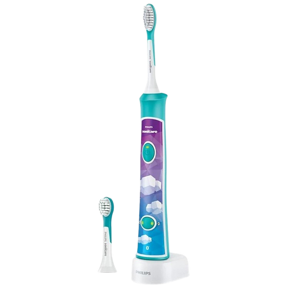 Periuța de dinți electrică sonică PHILIPS Sonicare For Kids HX6322/04, Turcoaz