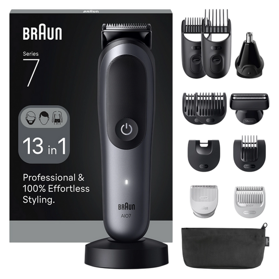 Trimmer pentru bărbați Braun AIO7560, Gri, 3 image