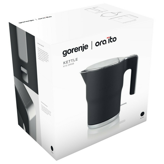 Fierbător electric Gorenje K15ORAB, Negru, 2 image
