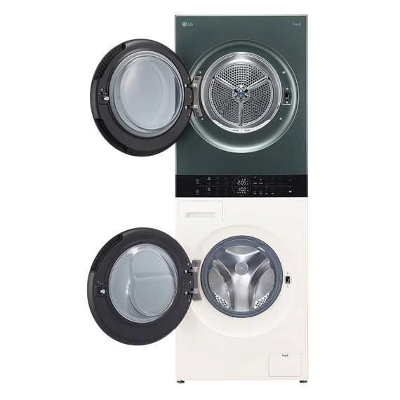 Mașină de spălat cu uscător LG WT1210EGF, 12kg, Verde | Bej, 2 image