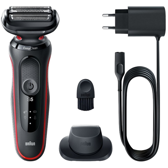 Aparat de ras electric Braun Series 5, Negru/Rosu, 2 image