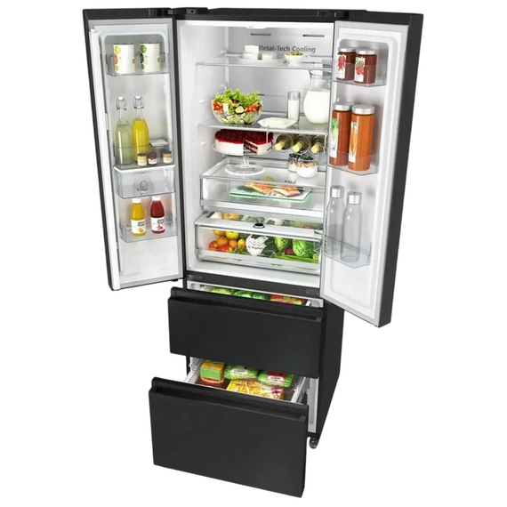 Frigider Hisense RF632N4WFE1, Negru, 2 image