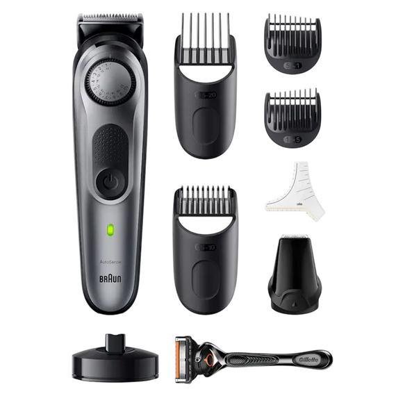 Trimmer pentru bărbați Braun BT7420, Negru | Argintiu