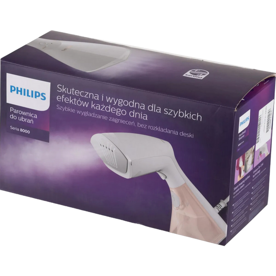 Aparat de călcat vertical cu aburi PHILIPS GC801/10, Alb | Roz, 3 image