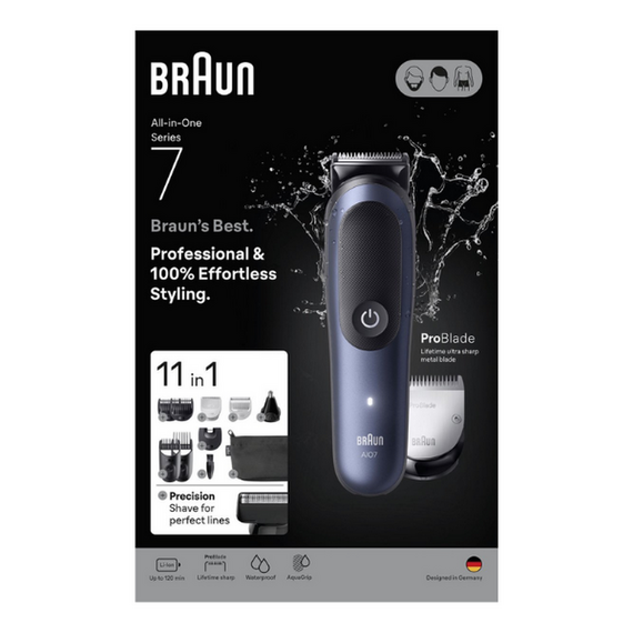 Trimmer pentru bărbați Braun AIO7540, Albastru, 2 image