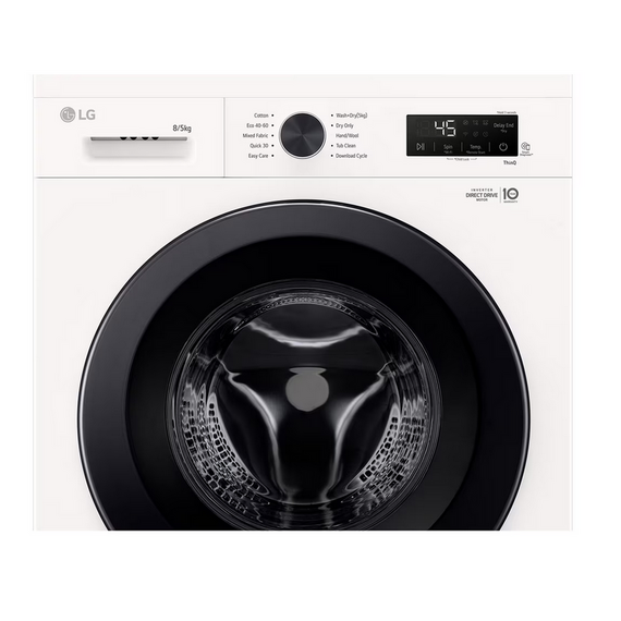 Mașină de spălat cu uscător LG W4X1085NWK, 8kg, Alb, 2 image