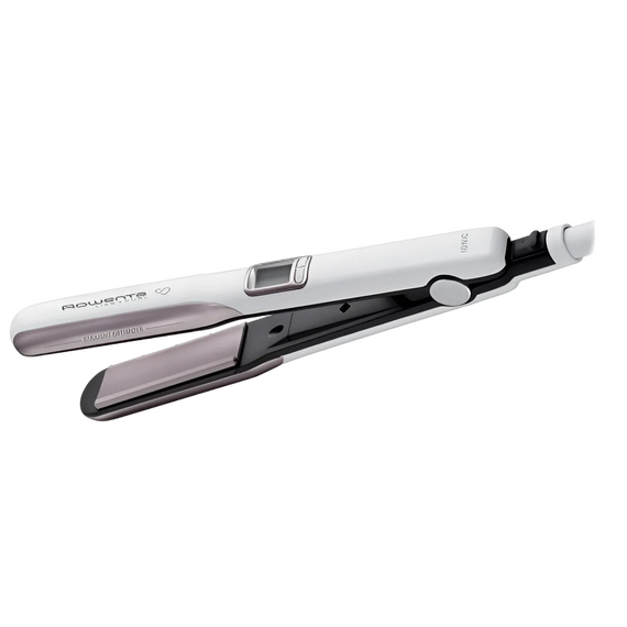 Placă de îndreptat părul Rowenta Premium Care Liss & Curl SF7660F0, Alb | Roz