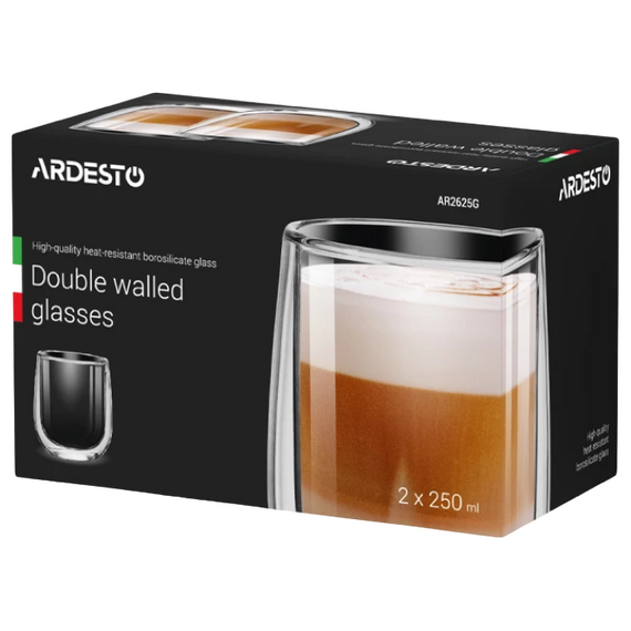 Set de pahare Ardesto AR2625G, 250 ml, 2buc., 2 image