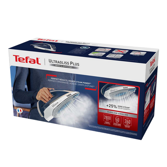Fier de călcat Tefal Ultragliss Plus FV6812E0, 2800W, Albastru, 2 image