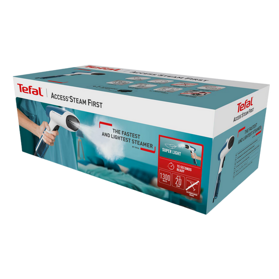 Aparat de călcat vertical cu aburi Tefal DT6130E0, Alb Albastru, 3 image