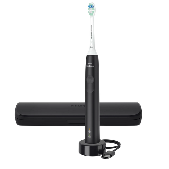 Periuța de dinți electrică sonică Philips HX3673/14, Negru | Alb, 3 image