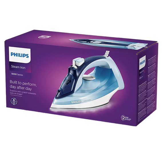 Fier de călcat Philips 5000 Series DST5030/20, 2400W, Albastru, 2 image