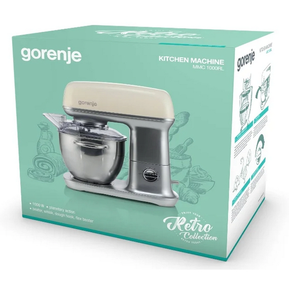 Robot de bucătărie Gorenje Retro Collection MMC1000RL, Bej, 2 image