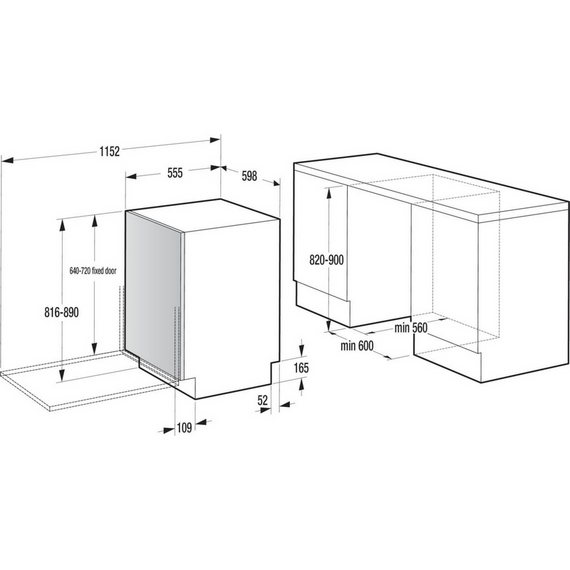 Mașină de spălat vase Gorenje GV16D5, Alb, 2 image