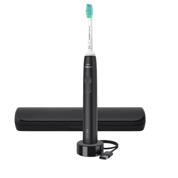 Periuța de dinți electrică sonică Philips HX3673/14, Negru | Alb