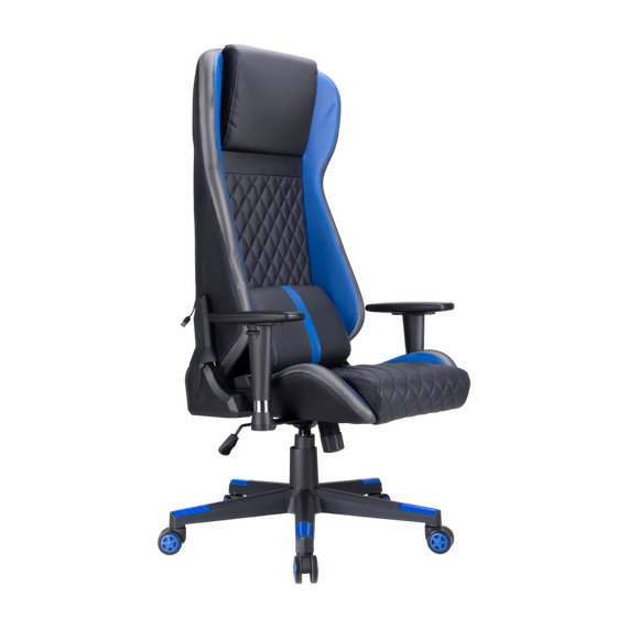 Scaun Gaming Lumi CH09-7, PU Piele, Negru | Albastru