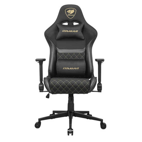 Scaun Gaming Cougar Armor One V2 Gold F, PVC Piele, Negru | Auriu