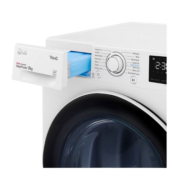 Uscător de rufe LG RH80V3AV6N, 8kg, Alb, 2 image