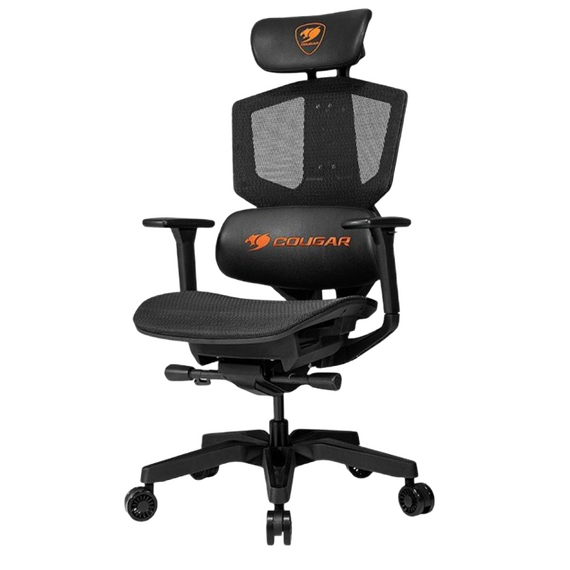 Scaun Gaming Cougar Argo One, Plasă elastomerică respirabilă, Portocaliu, 3 image