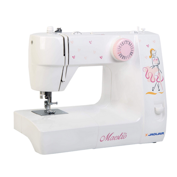 Mașină de cusut JAGUAR Maestro 35S, Alb Roz, 2 image