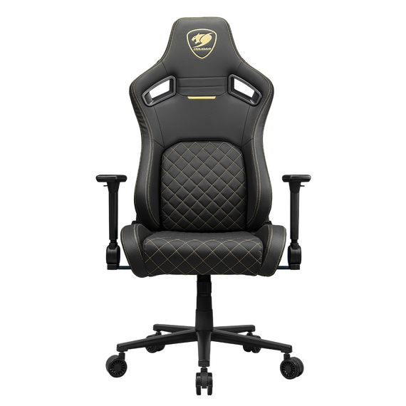 Scaun Gaming Cougar Defensor, Țesătură, PU Piele, Auriu, 3 image