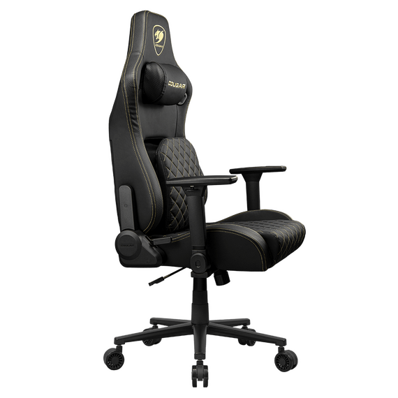 Scaun Gaming Cougar Defensor, Țesătură, PU Piele, Auriu, 8 image