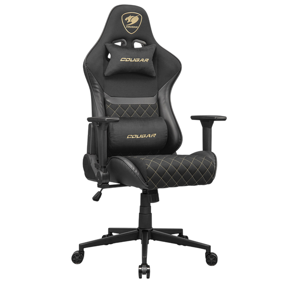Scaun Gaming Cougar Armor One V2 Gold F, PVC Piele, Negru | Auriu, 2 image