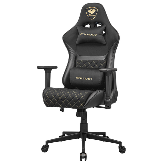 Scaun Gaming Cougar Armor One V2 Gold F, PVC Piele, Negru | Auriu, 3 image