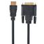 Cablu Video Cablexpert CC-HDMI-DVI-6, HDMI (M) - DVI-D (M), 1,8m, Negru
