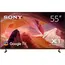 55" LED SMART TV SONY KD55X80LAEP, 4K HDR, 3840x2160, Google TV, Black