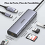 UGREEN HUB 7in1 USB-C To 4K@60Hz HDMI + 2*USB-A 3.0 + RJ45 Gigabit + SD/TF Card Slot + PD 100W | CM512, Gri, 2 image