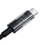 Baseus Cable Gem Fast-Charging USB-A to Type-C 100W 2m Cluster, negru, 2 image